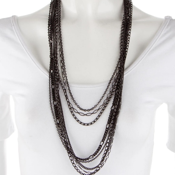 Authentic Chanel Reissue Lock Multi Chain Necklace - Picture 1 of 7
